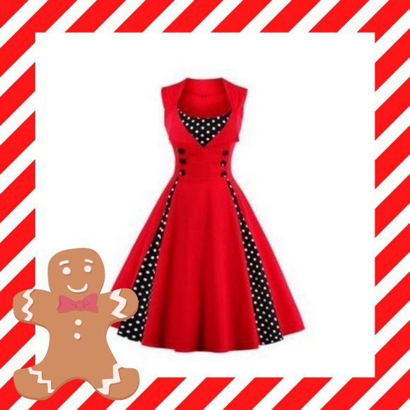 Dresses & Skirts - Retro Pinup Polkadot Dress